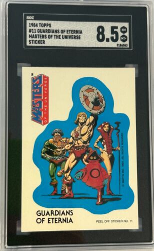 1984 Topps 11 Masters of the Universe Sticker Guardians of Eternia SGC 8.5