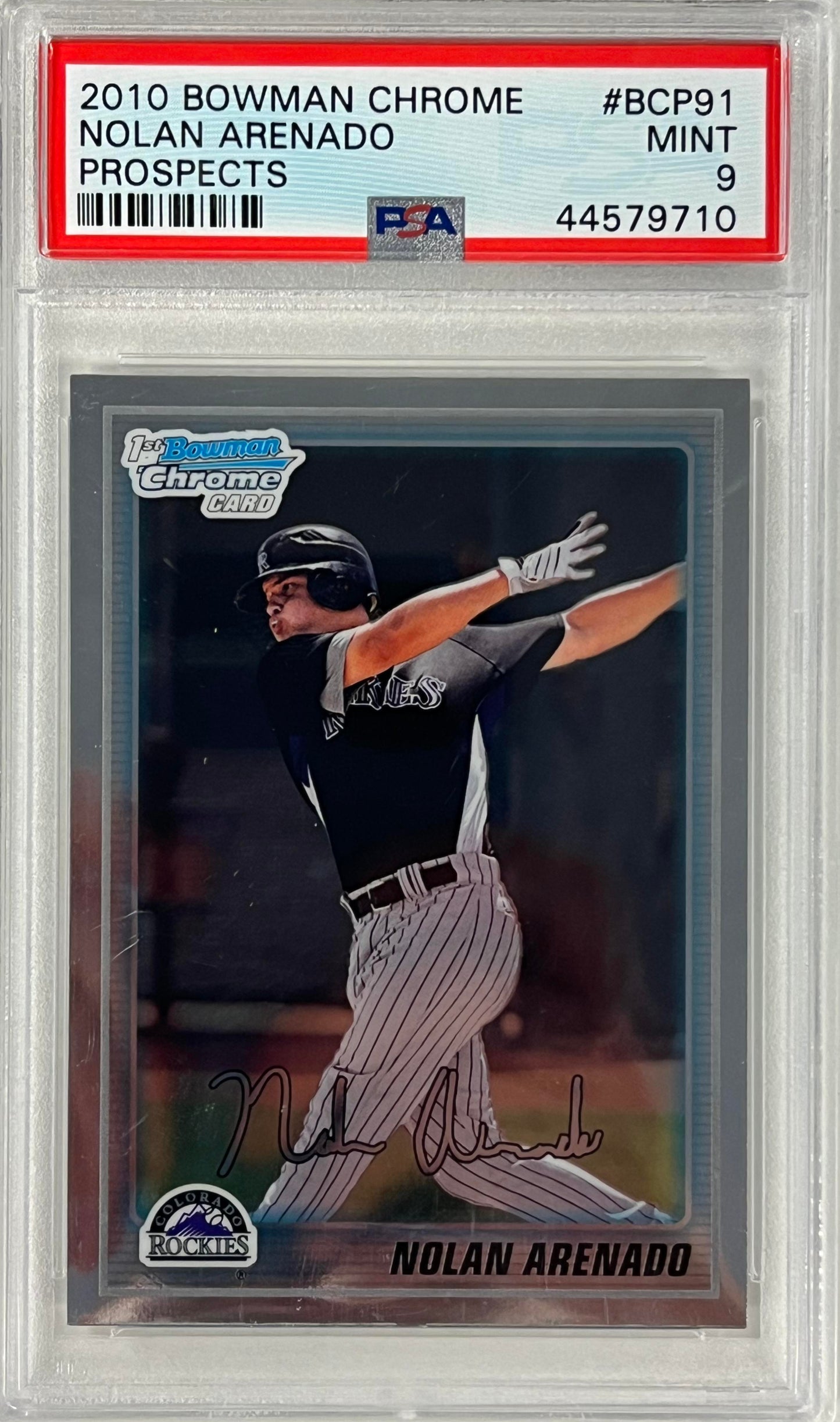 2010 Bowman Chrome Prospects #BCP91 Nolan Arenado PSA 9 MINT