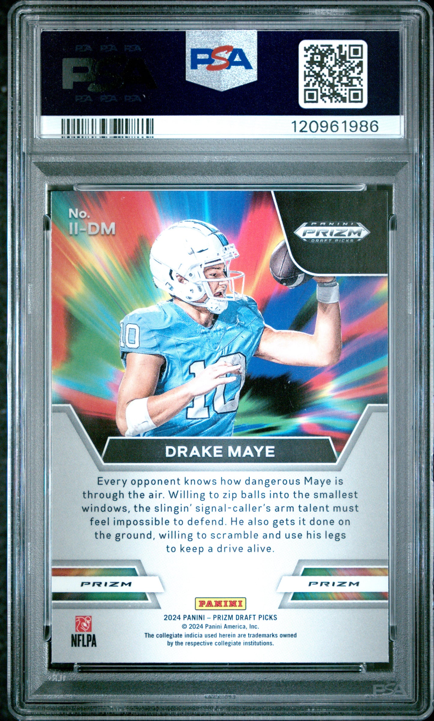2024 Prizm Draft Picks #IIDM Drake Maye Instant Impact Red Ice RC PSA 9
