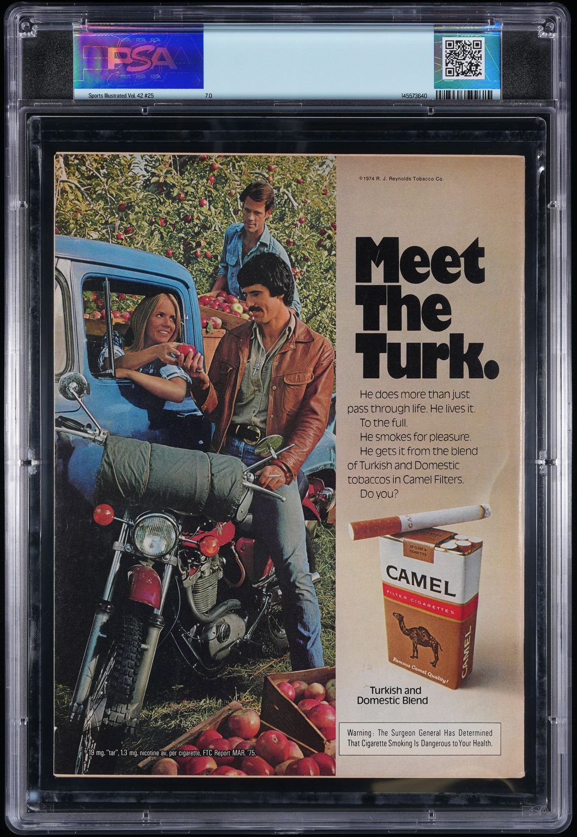 TIME, INC. SPORTS ILLUSTRATED JUNE 23, 1975 SUBSCRIPTION PELE PSA 7.0
