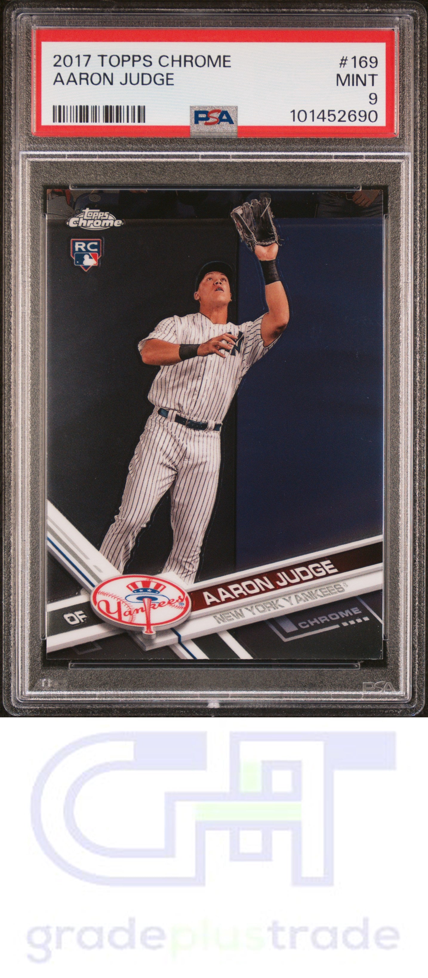 2017 Topps Chrome #169 Aaron Judge RC PSA 9