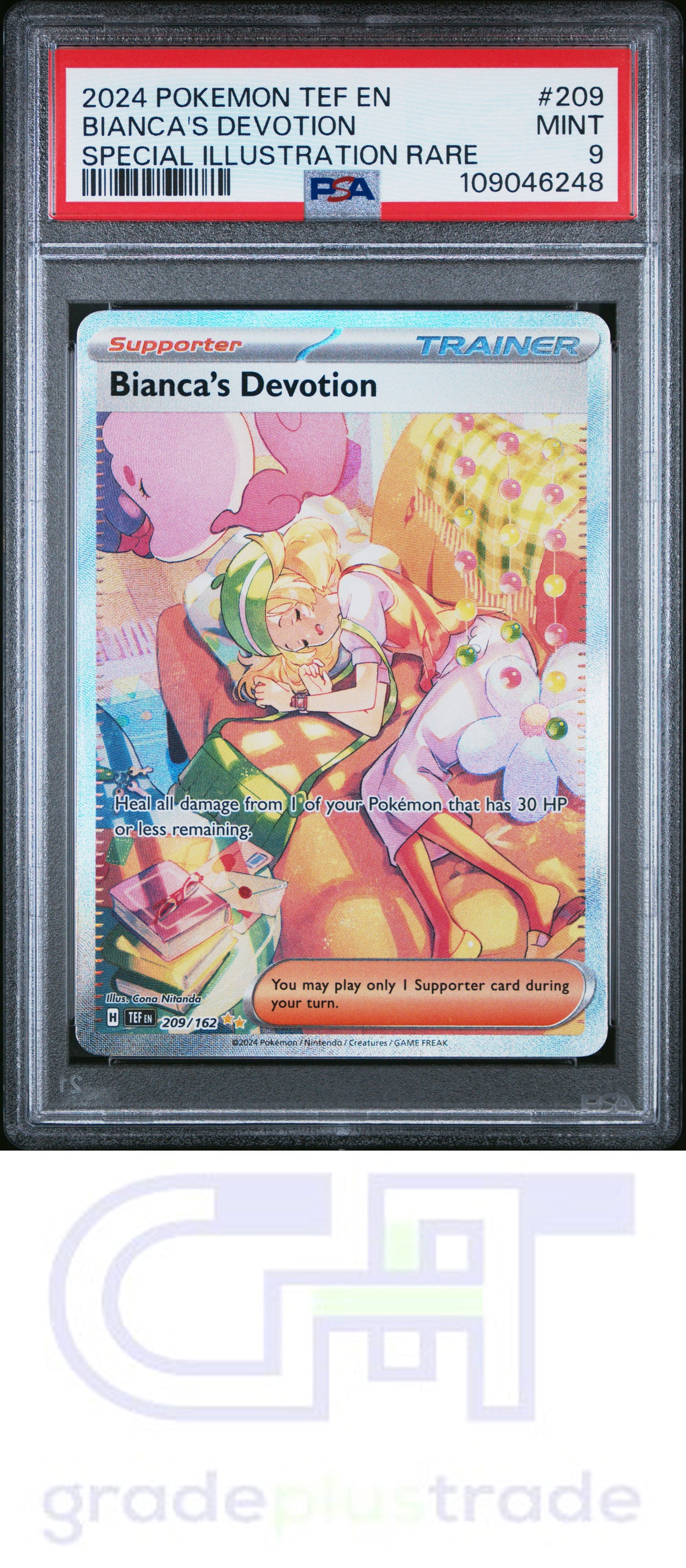 2024 Pokemon Tef En-Temporal Forces #209 SIR Bianca's Devotion PSA 9
