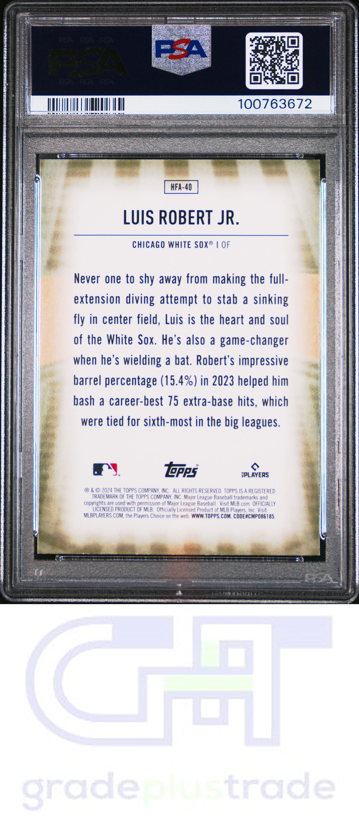 2024 Topps Home Field Advantage #HFA40 Update Luis Robert Jr. PSA 9