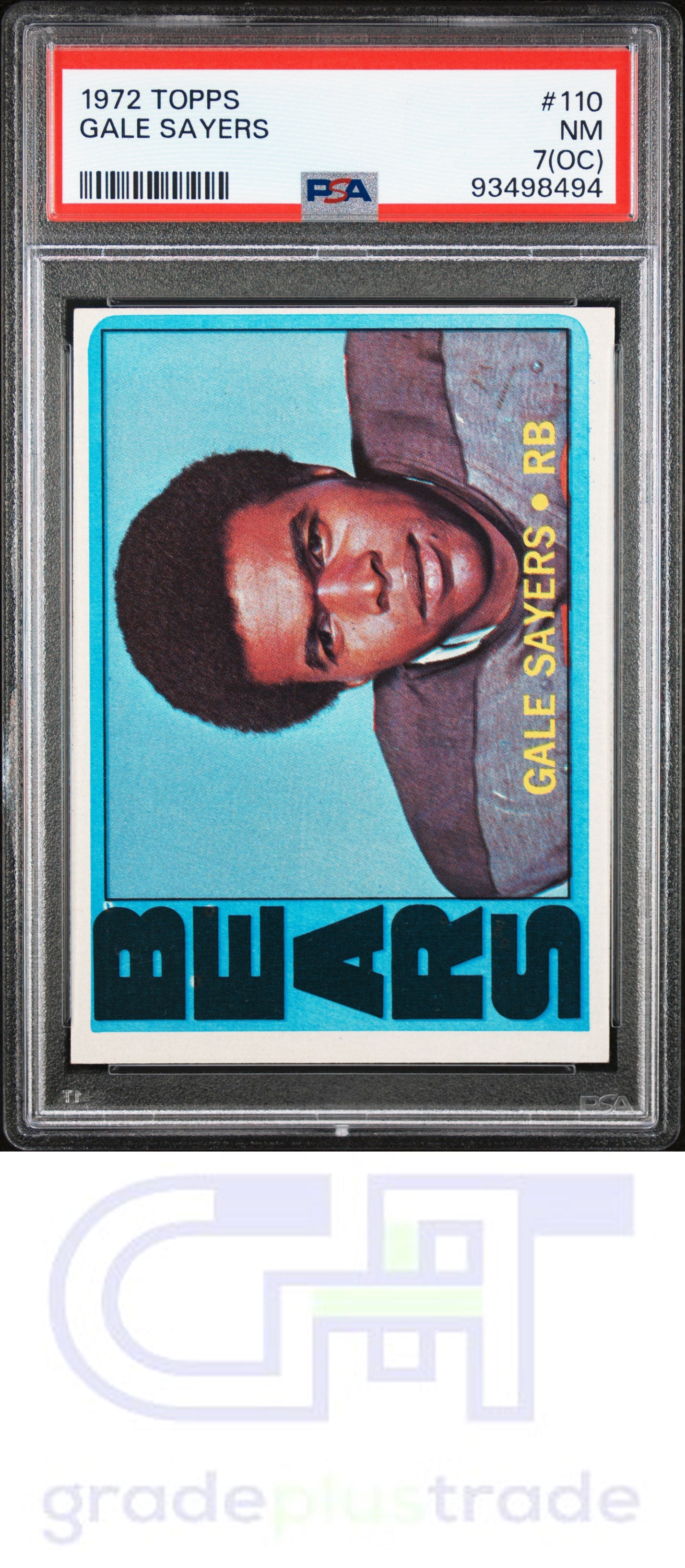 1972 Topps #110 Gale Sayers PSA 7 OC