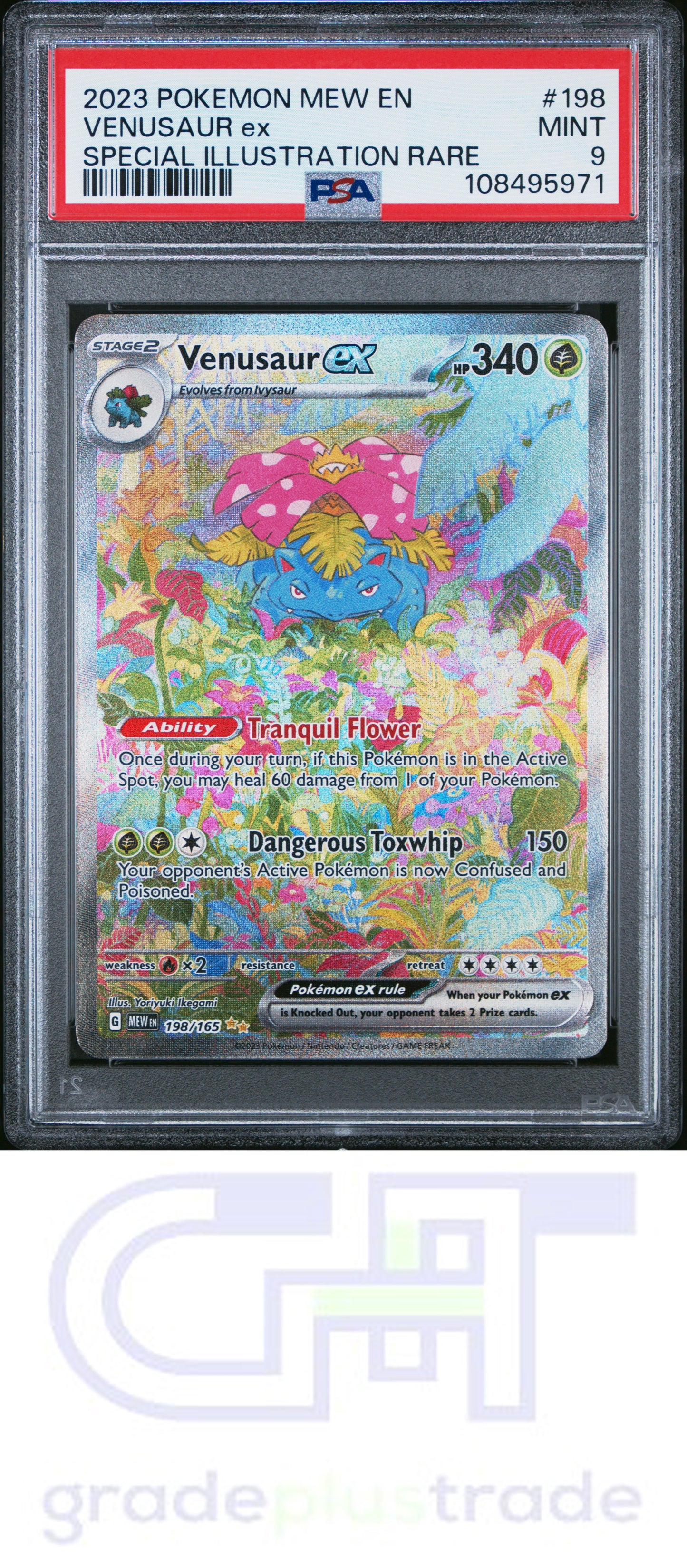 2023 Pokemon Mew En-151 #198 Special Illustration Rare Venusaur Ex PSA 9 (2)