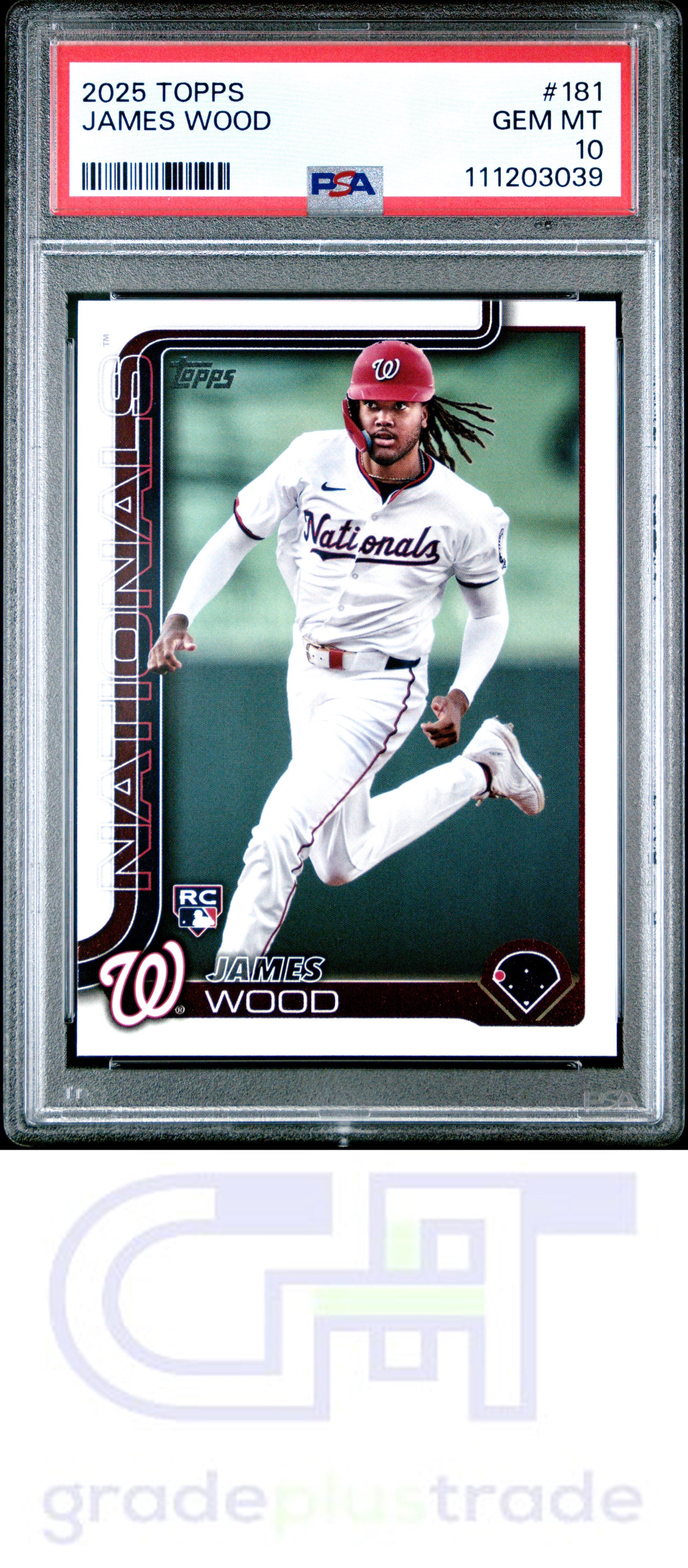 2025 Topps #181 James Wood RC PSA 10