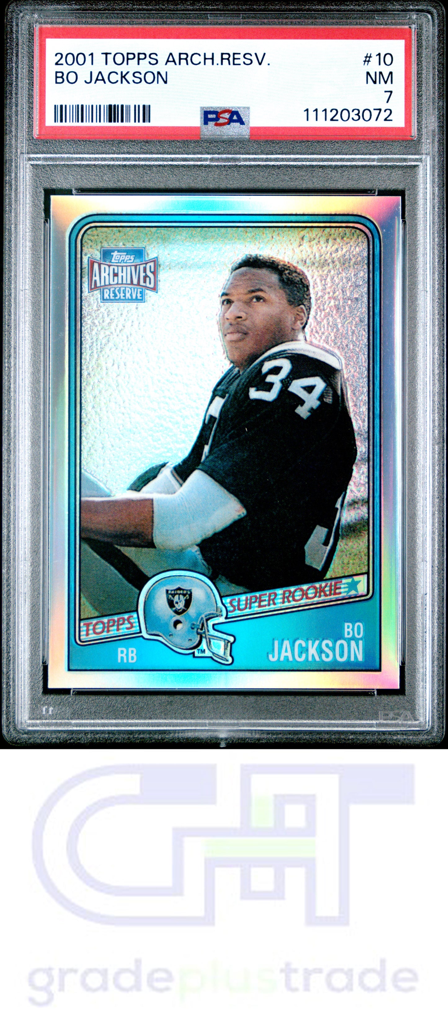 2001 Topps Archives Reserve #10 Bo Jackson PSA 7