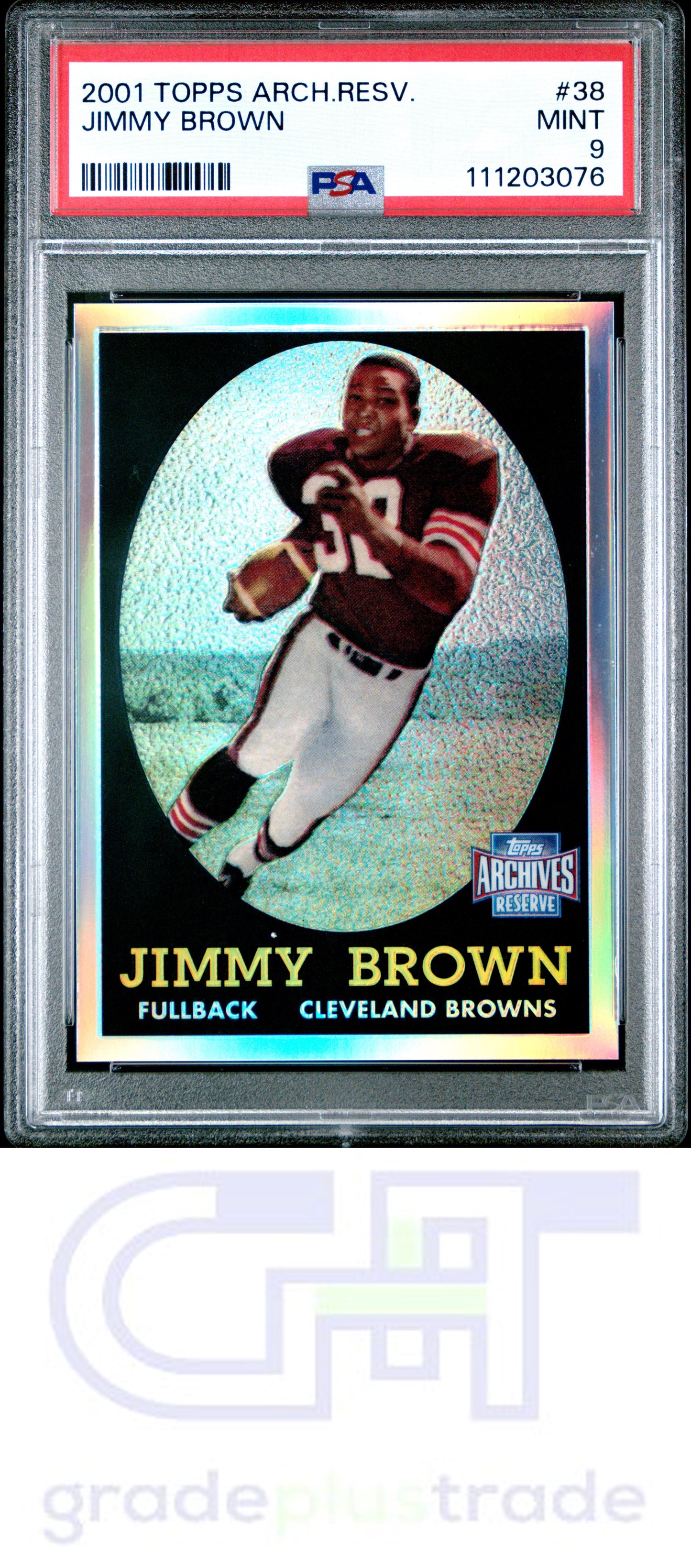2001 Topps Archives Reserve #38 Jimmy Brown PSA 9