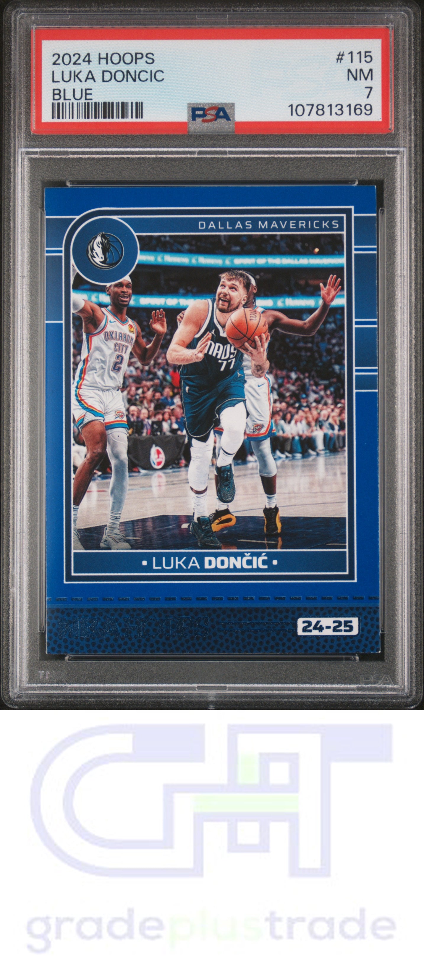 2024 Panini NBA Hoops #115 Blue Luka Doncic PSA 7