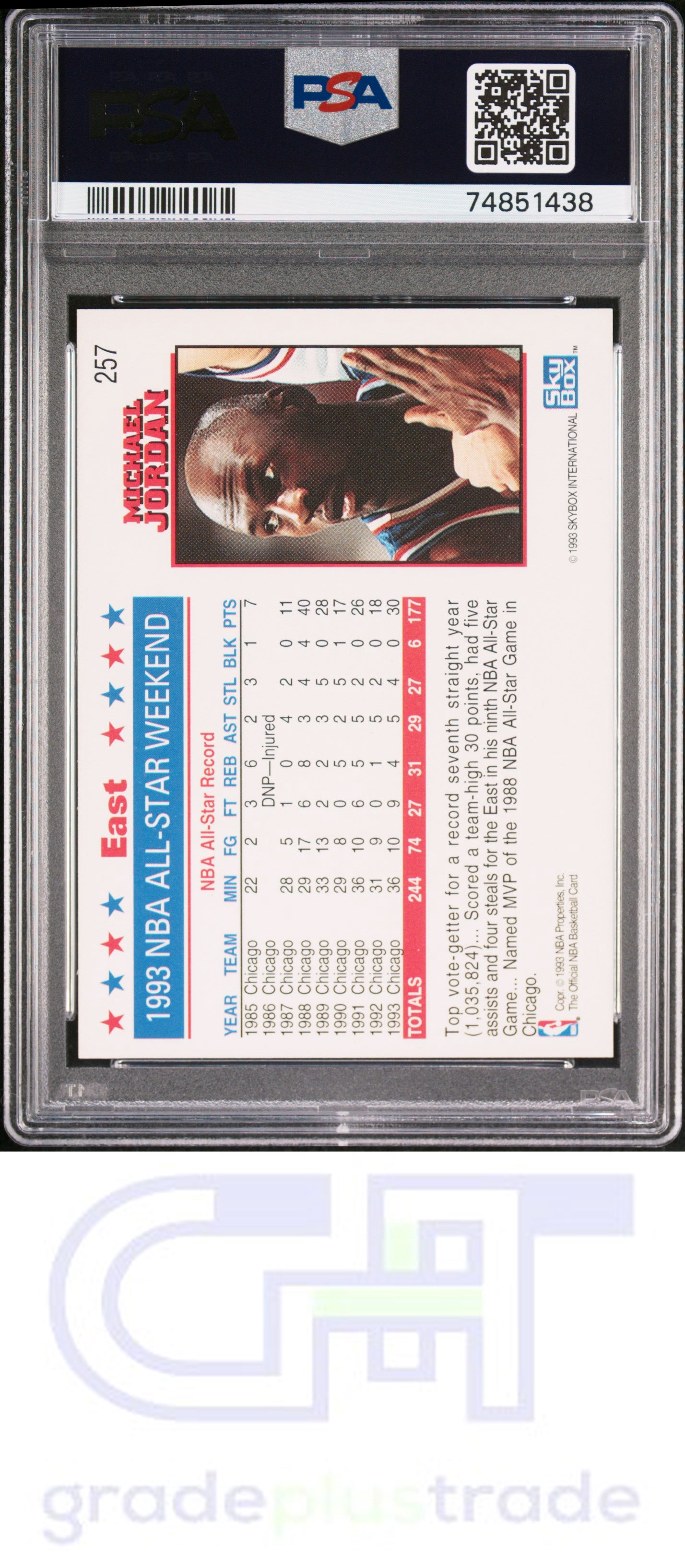 1993 Hoops #257 Michael Jordan PSA 9 (1438)