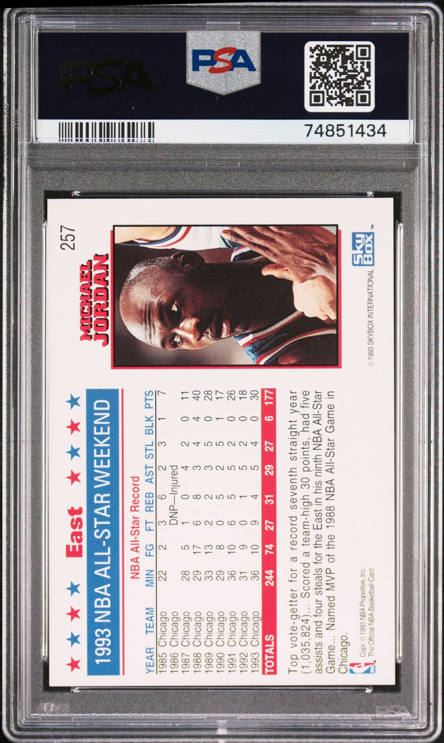 1993 Hoops #257 Michael Jordan PSA 9 (1434)
