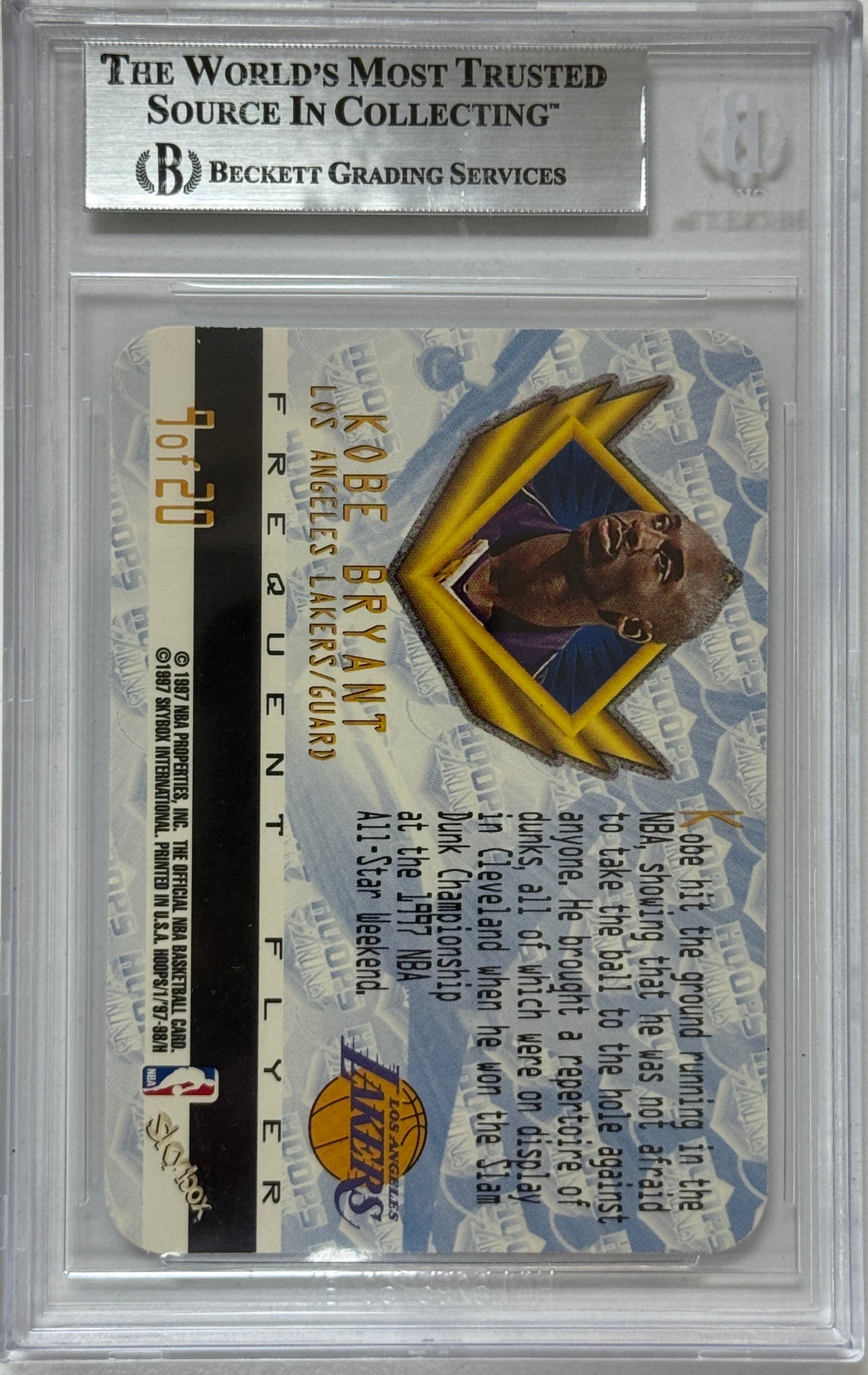 1997-98 Hoops Frequent Flyer Club #FF9 Kobe Bryant BGS 8.5