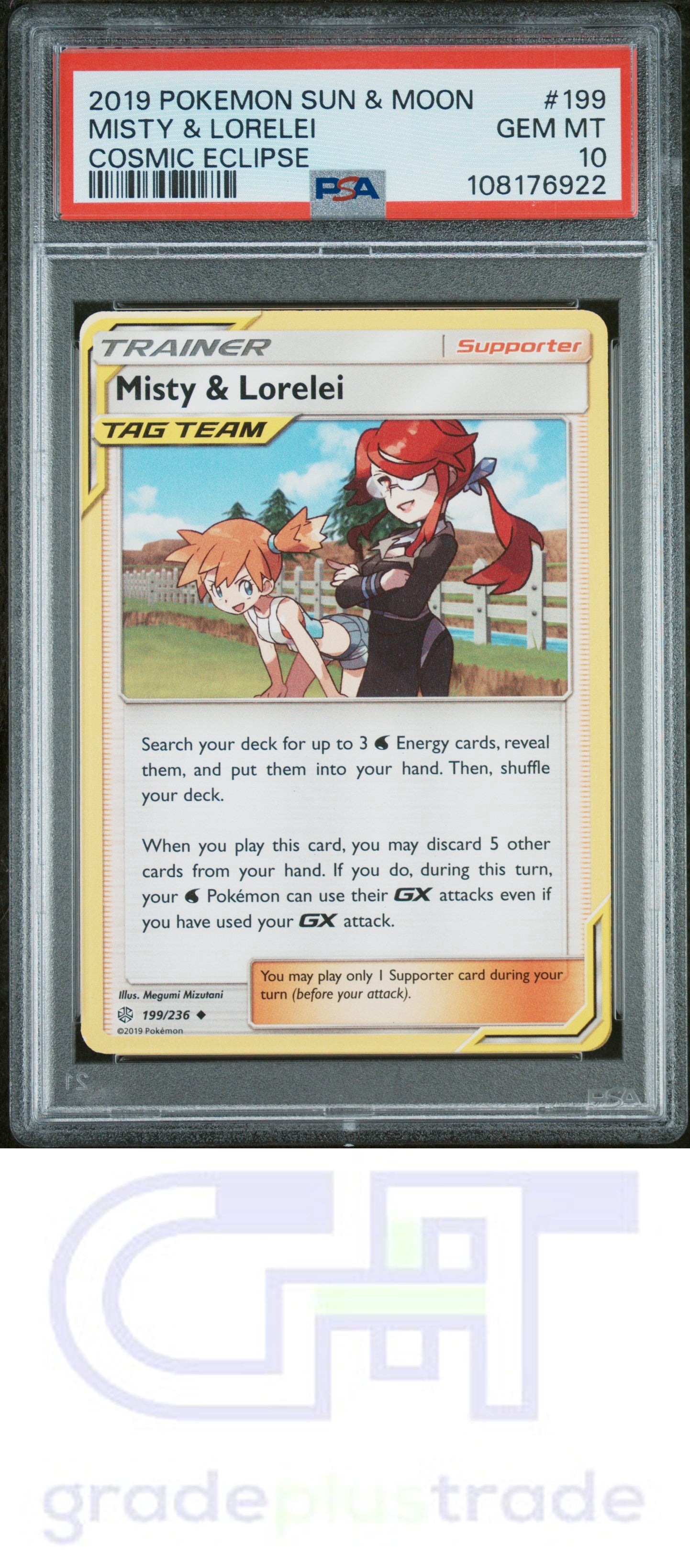 2019 Pokemon Sun & Moon Cosmic Eclipse #199 Misty & Lorelei PSA 10