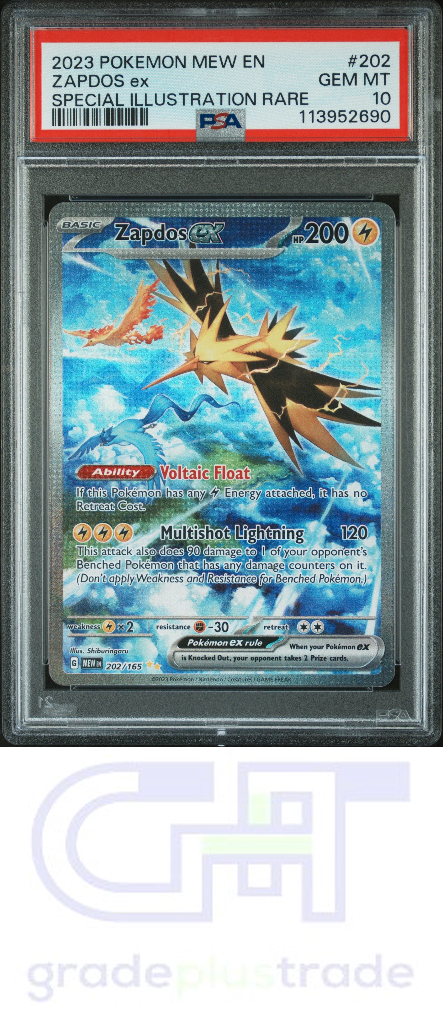 2023 Pokemon Mew En-151 #202 Special Illustration Rare Zapdos Ex PSA 10