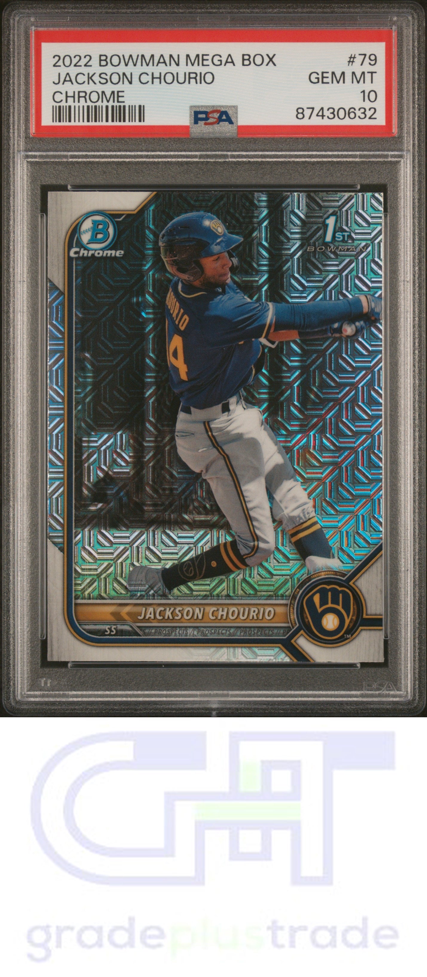 2022 Bowman Mega Box Chrome #79 Chrome Jackson Chourio PSA 10