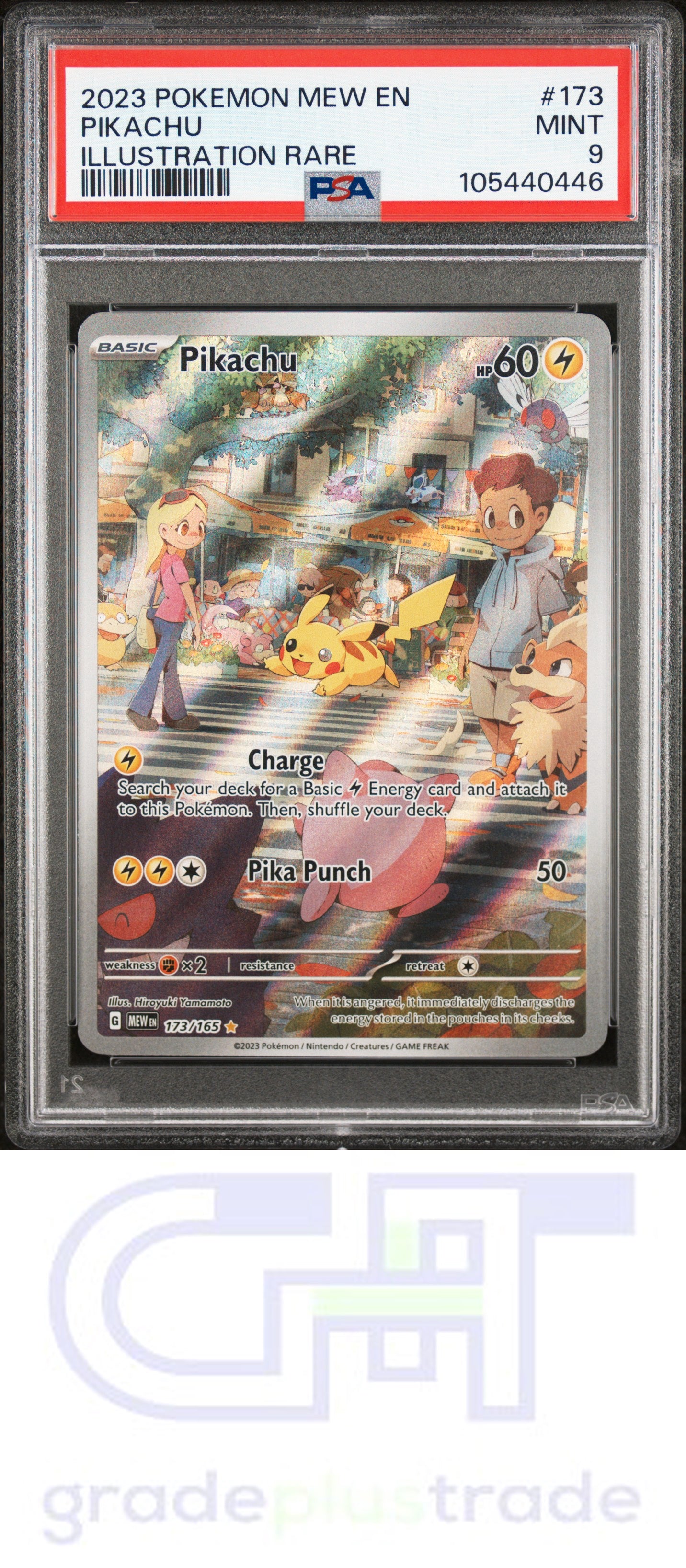 2023 Pokemon Mew En-151 #173 Illustration Rare Pikachu PSA 9