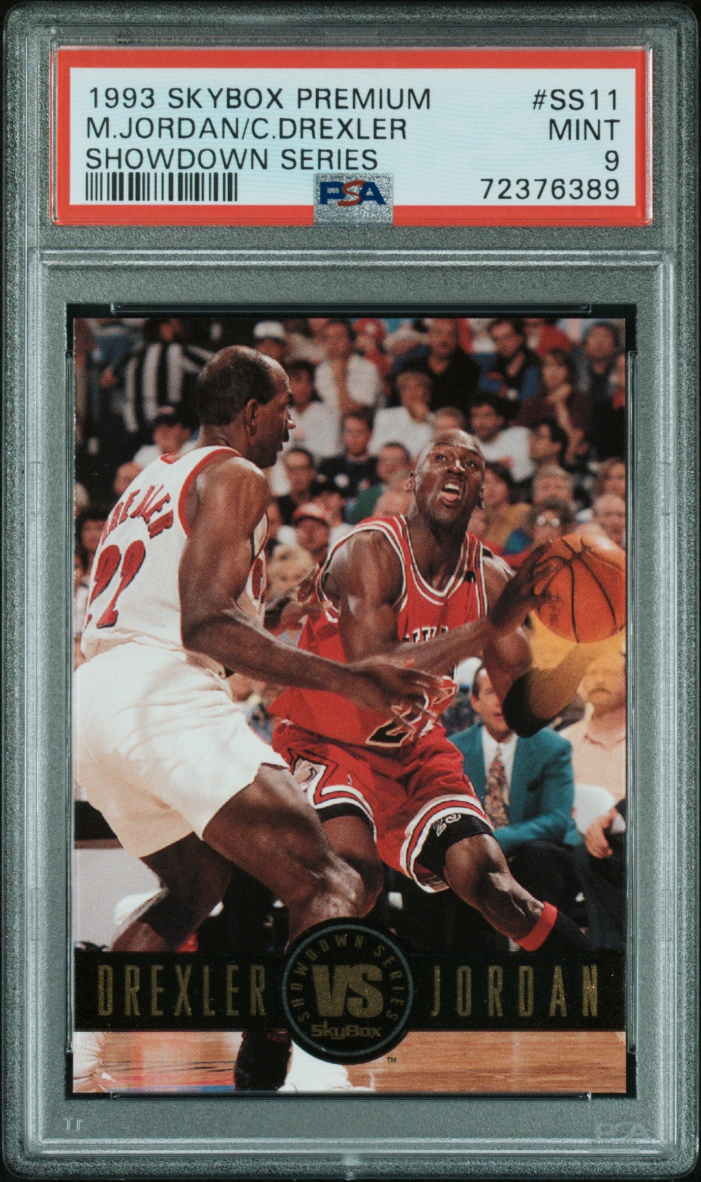 1993 Skybox Premium Showdown Series #SS11 C.Drexler/M.Jordan PSA 9