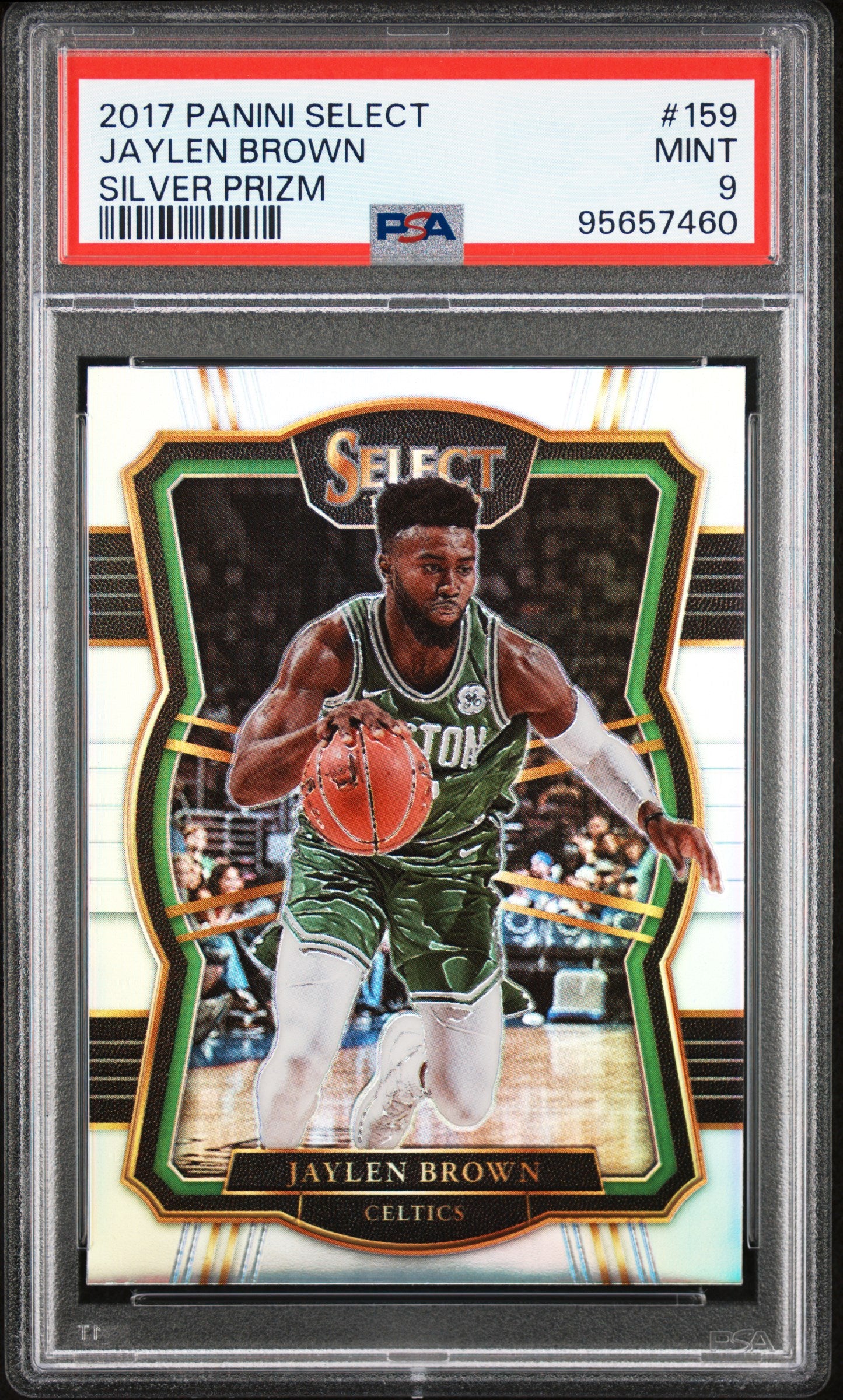 2017 Panini Select #159 Silver Prizm Jaylen Brown PSA 9
