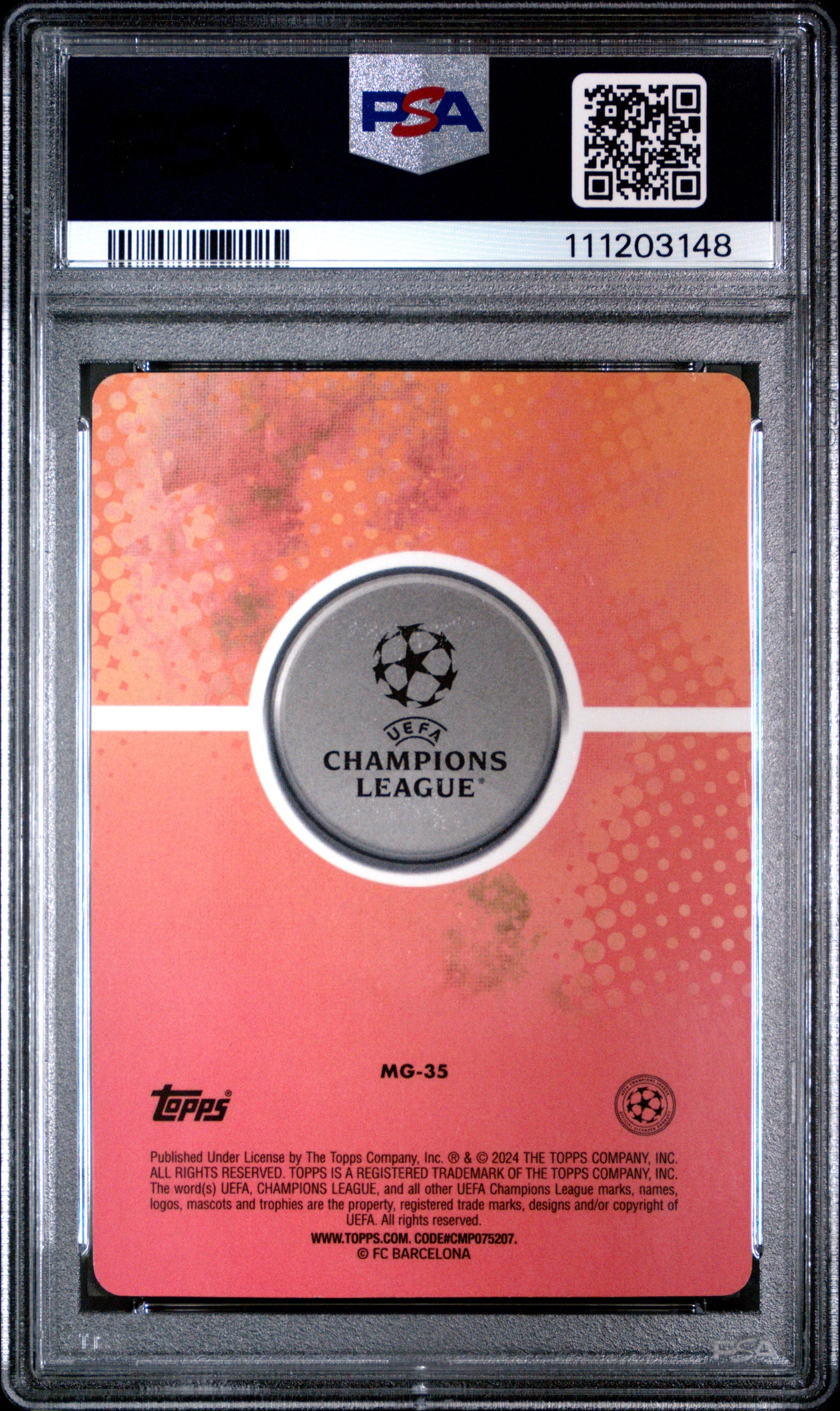 2023-24 Topps Merlin Uefa Merlin's Gamers MG35 Gavi PSA 9