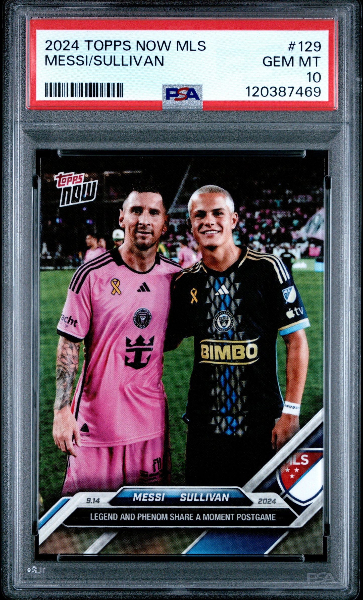 2024 Topps Now Mls #129 Messi/Sullivan PSA 10
