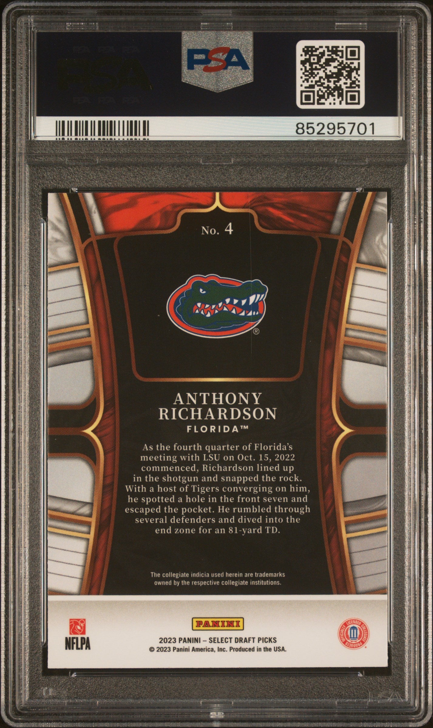 2023 Panini Select Draft Picks #4 Blue Anthony Richardson RC PSA 10