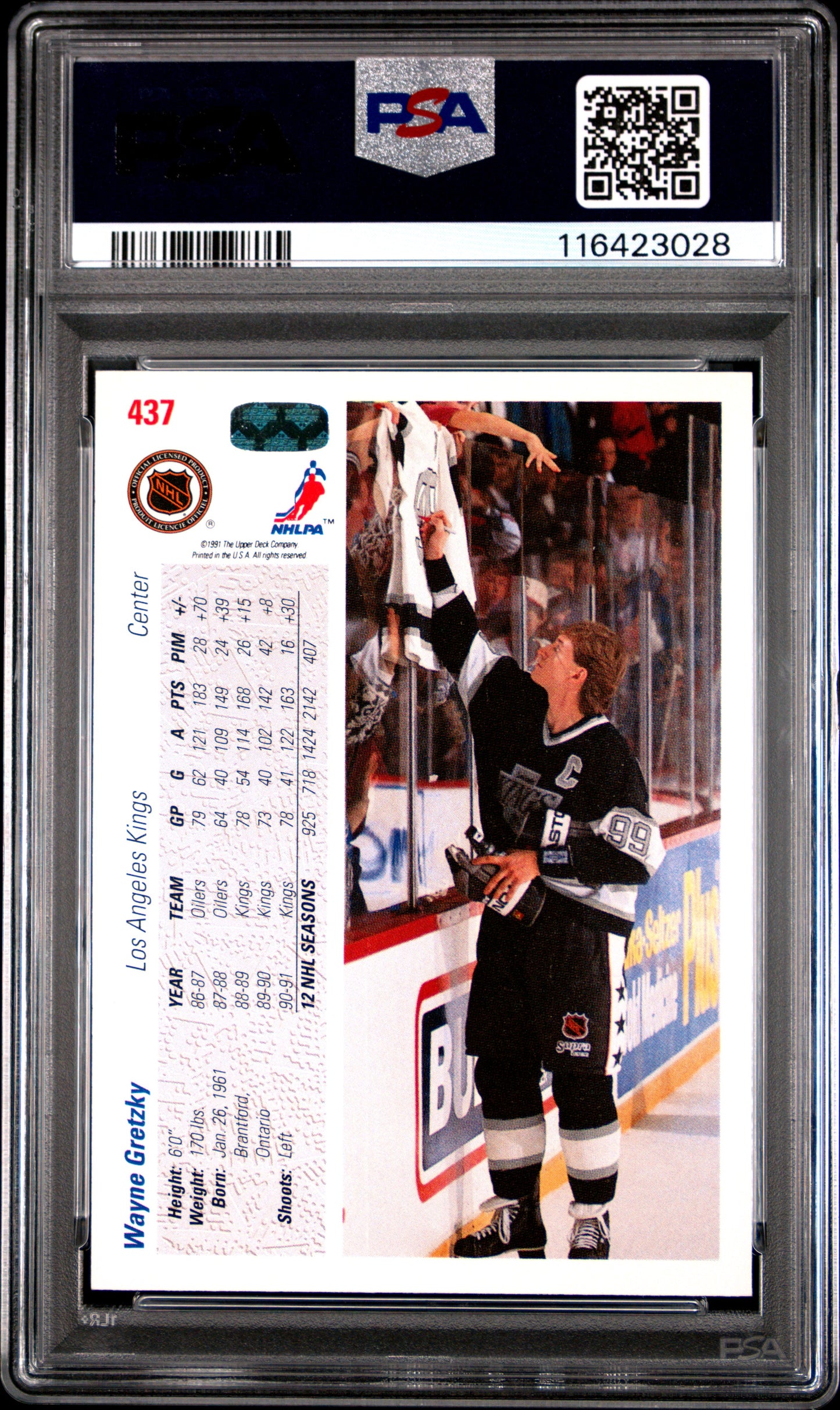1991 Upper Deck #437 Wayne Gretzky PSA 9