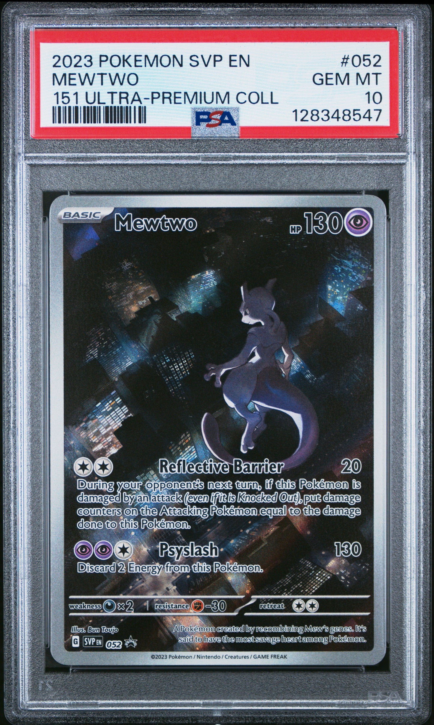 2023 Pokemon Svp En-Sv Black Star Promo #052 151 UPC Mewtwo PSA 10