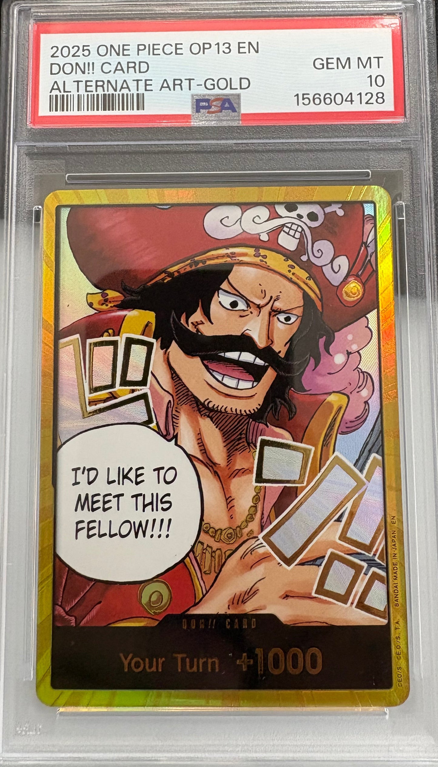 2025 One Piece Gold.D.Roger Gold Don PSA 10