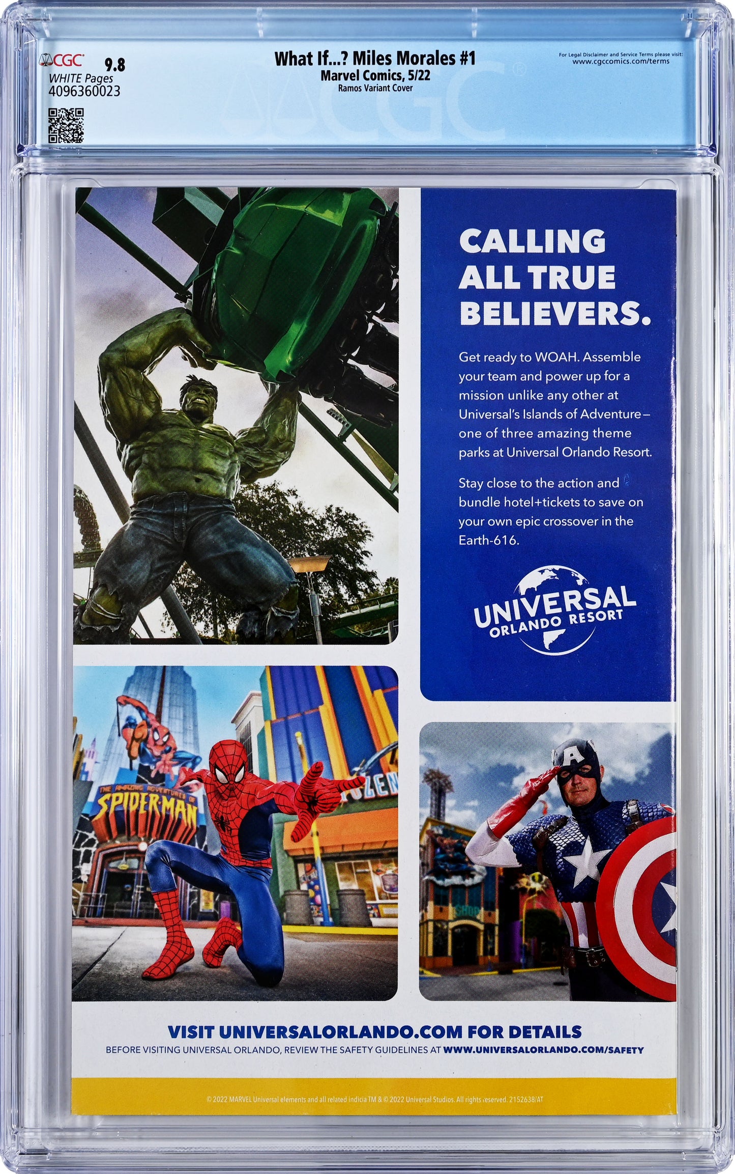 What If...? Miles Morales Became Captain America #1 5/22 Marvel CGC 9.8 Ramos Variant