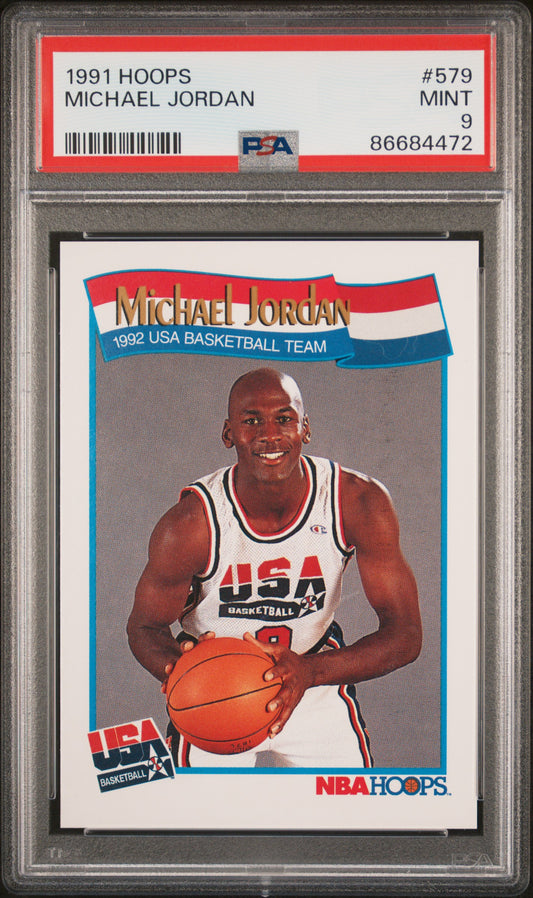 1991 Hoops #579 Michael Jordan PSA 9