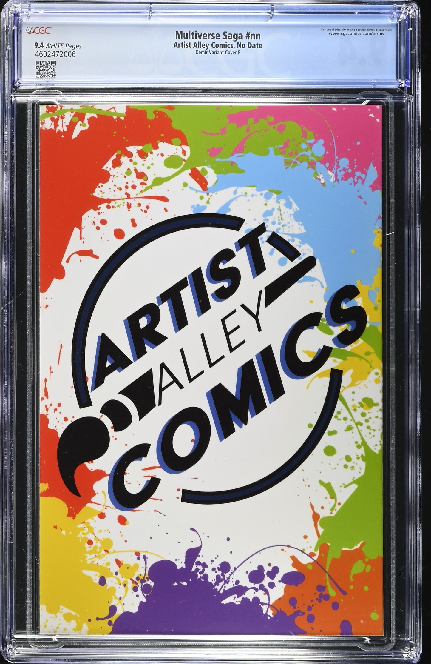 Multiverse Saga #nn Artist Alley Comics CGC 9.4 Demir Variant Cover F