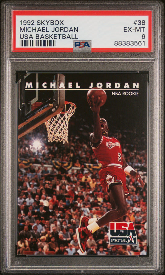 1992 Skybox Usa Basketball #38 Michael Jordan Usa Basketball PSA 6