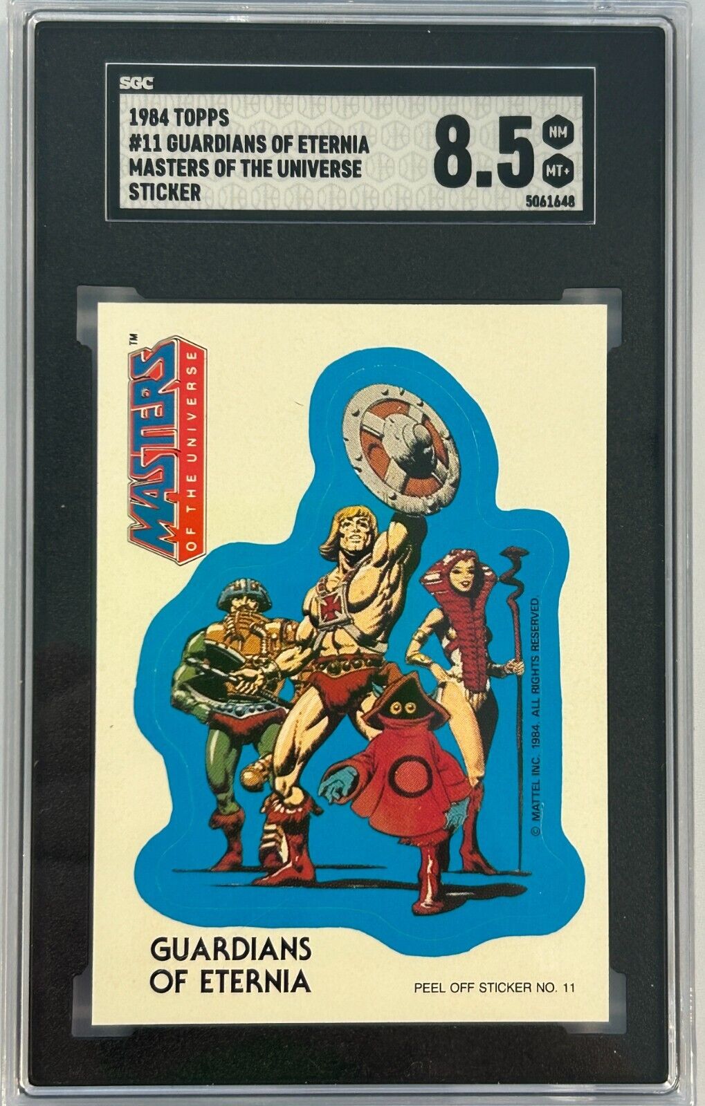 1984 Topps 11 Masters of the Universe Sticker Guardians of Eternia SGC 8.5