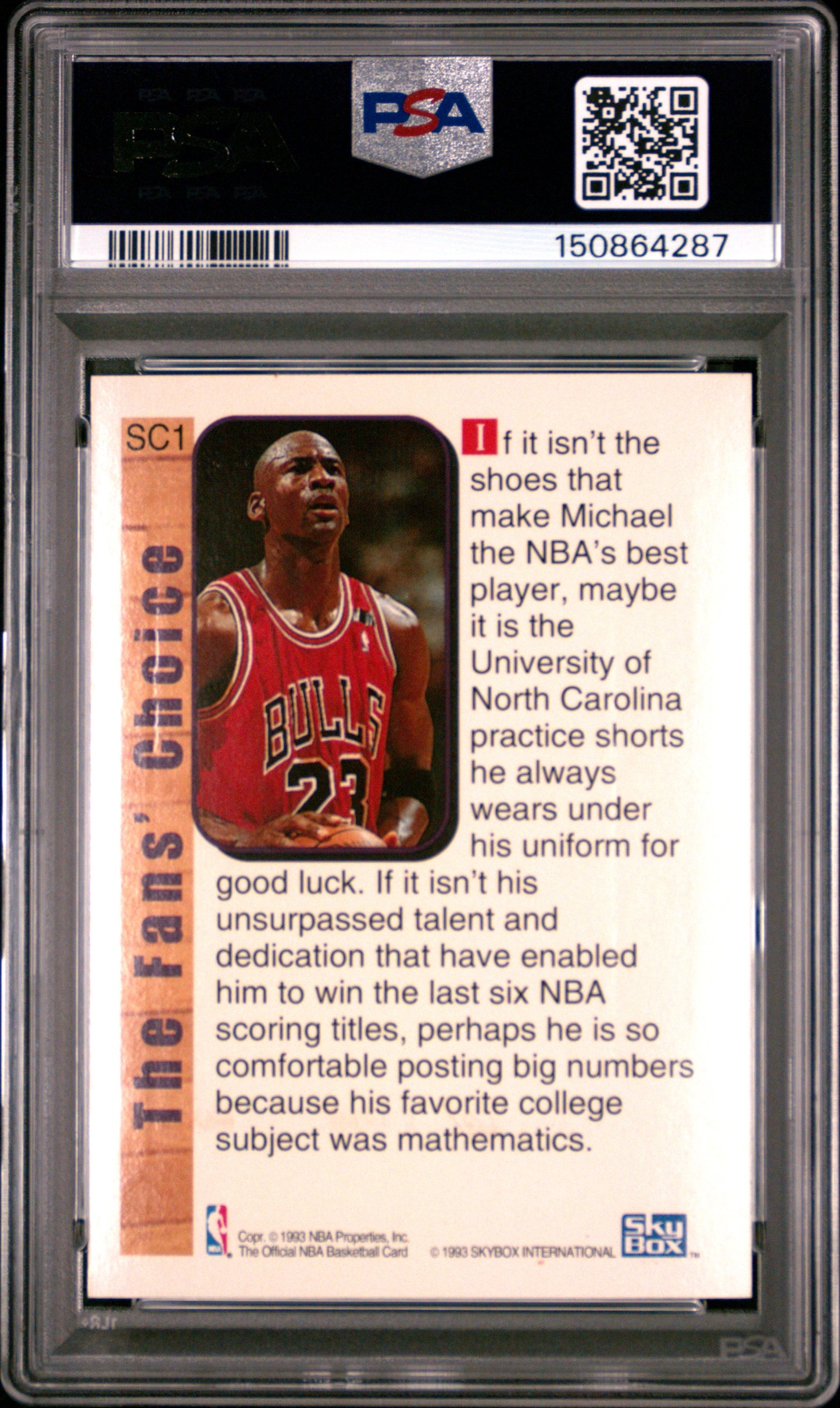 1992 Hoops Supreme Court #SC1 Michael Jordan PSA 9 (4287)