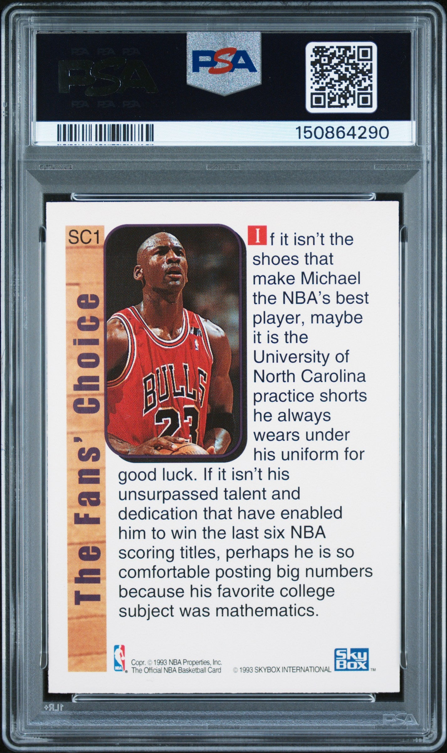 1992 Hoops Supreme Court #SC1 Michael Jordan PSA 8 (4290)