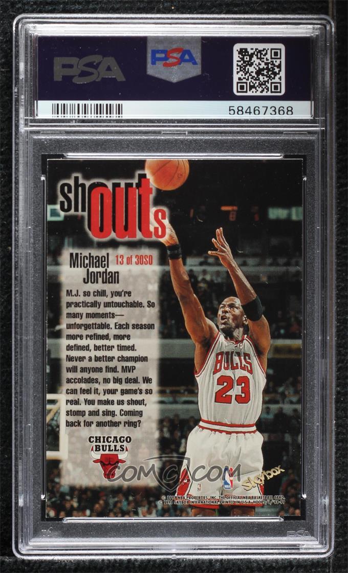 1998 Hoops Shout Outs #13 Michael Jordan PSA 8 Near Mint or Better