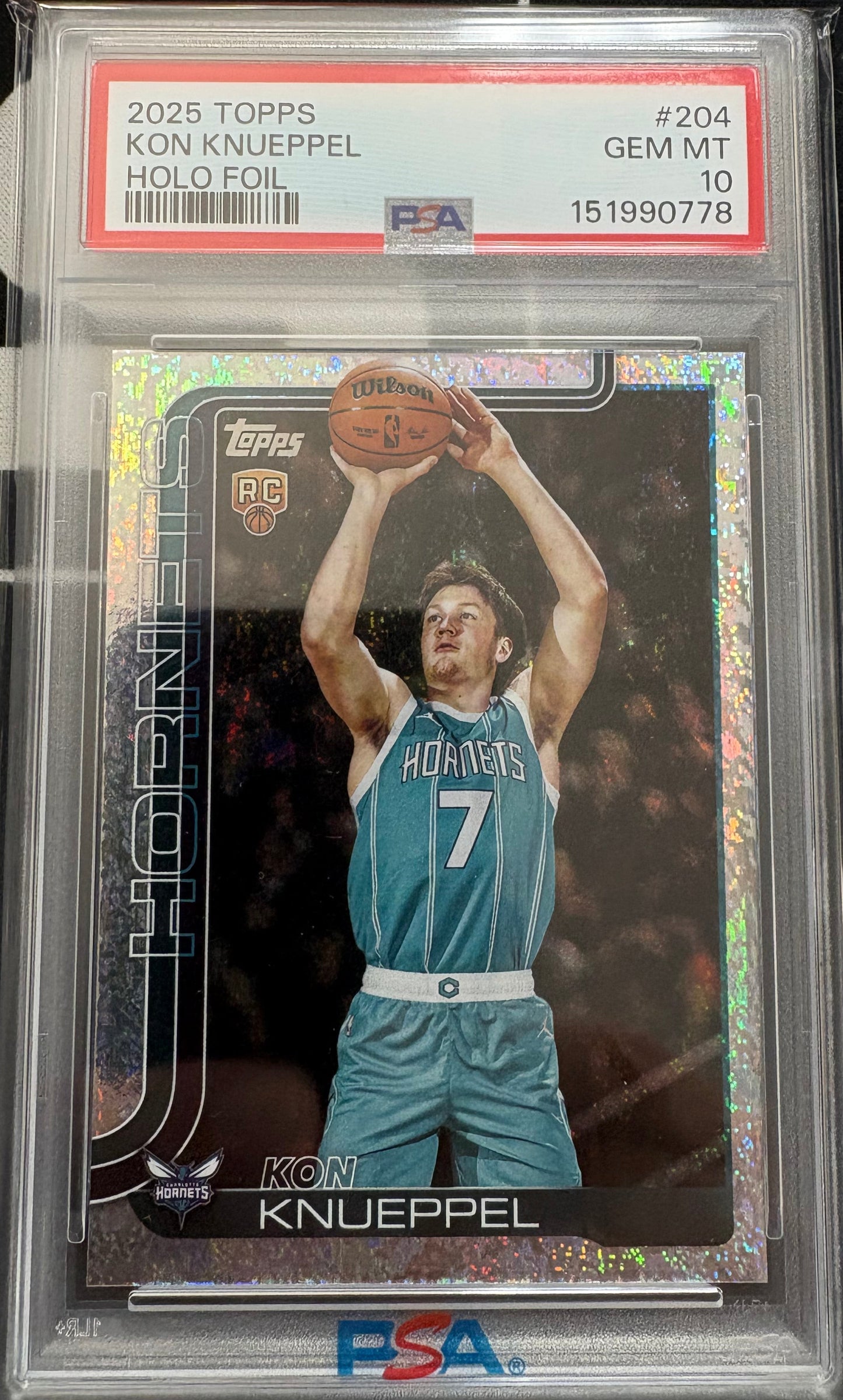 2025 Topps Kon Knueppel Holo Foil PSA 10