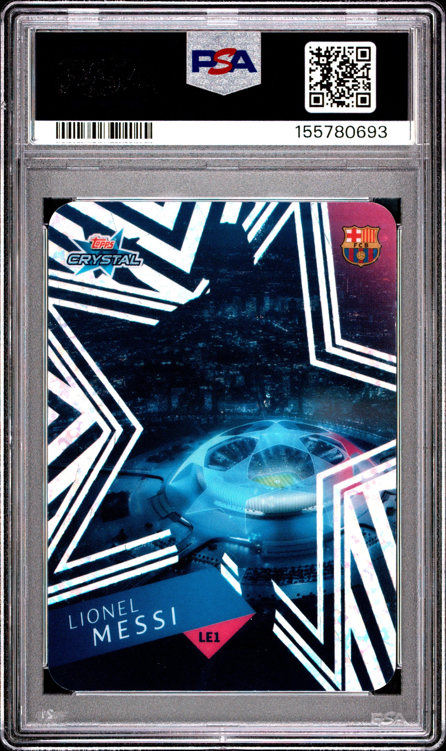 2019 Topps Uefa Champions League Crystal Limited Edition #LE1 Lionel Messi PSA 9