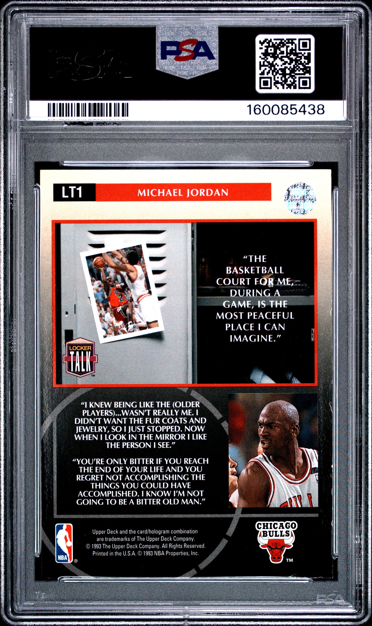 1993 Upper Deck Locker Talk #LT1 Michael Jordan PSA 7
