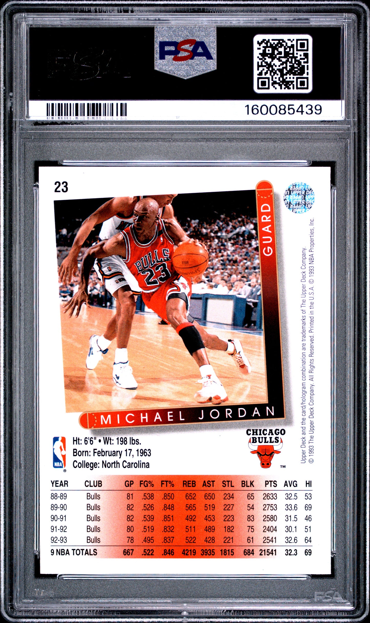 1993 Upper Deck #23 Michael Jordan PSA 9
