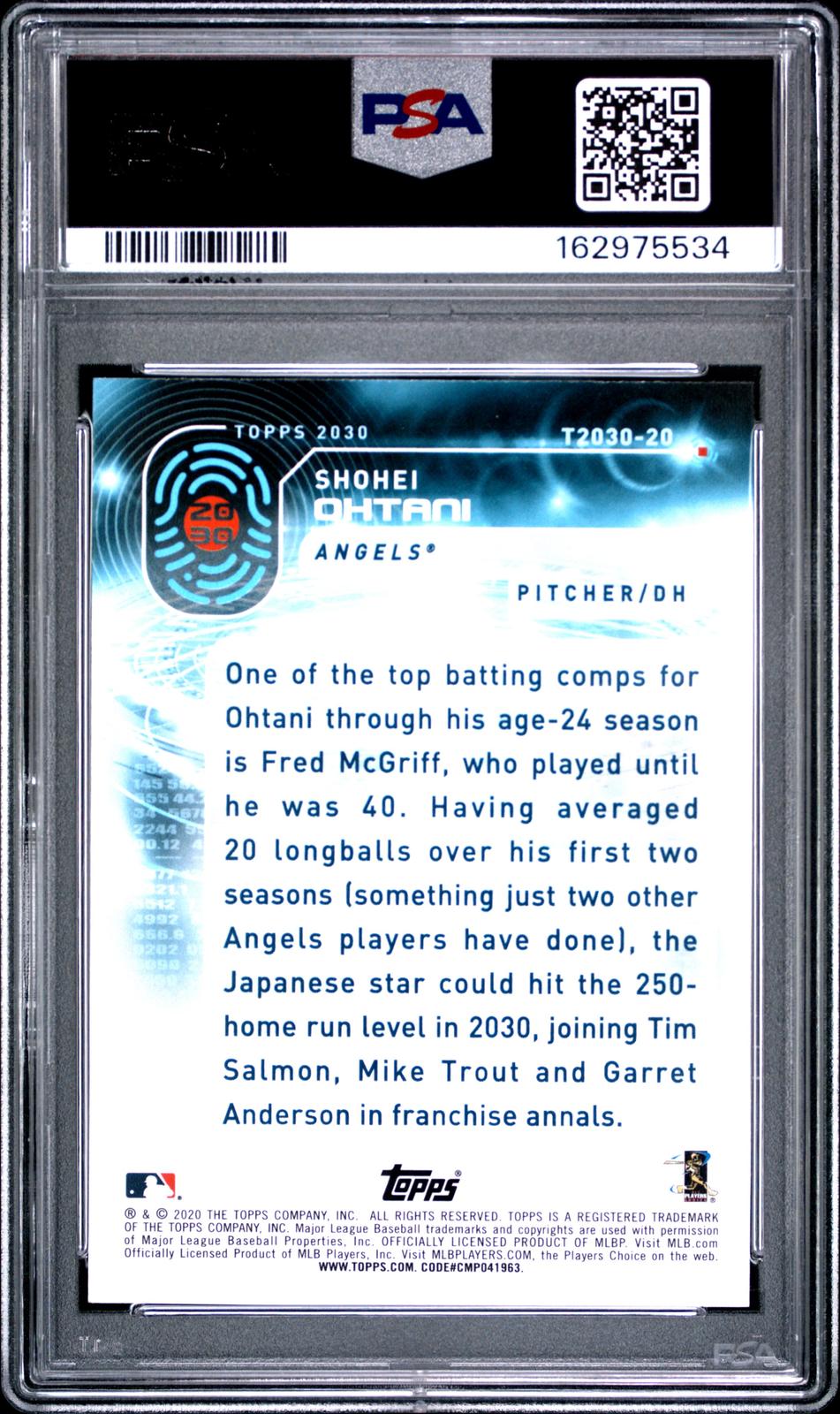 2020 Topps Topps 2030 #20 Shohei Ohtani PSA 10
