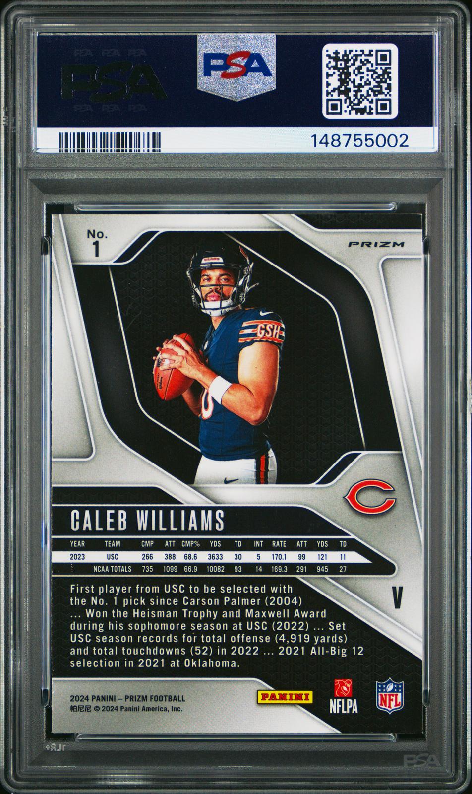 2024 Panini Prizm Rookie Variation #1 Caleb Williams RC PSA 9