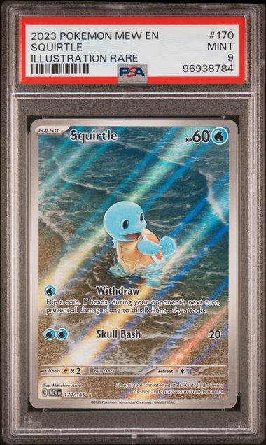 2023 Pokemon Mew #170 Squirtle Illustration Rare PSA 9