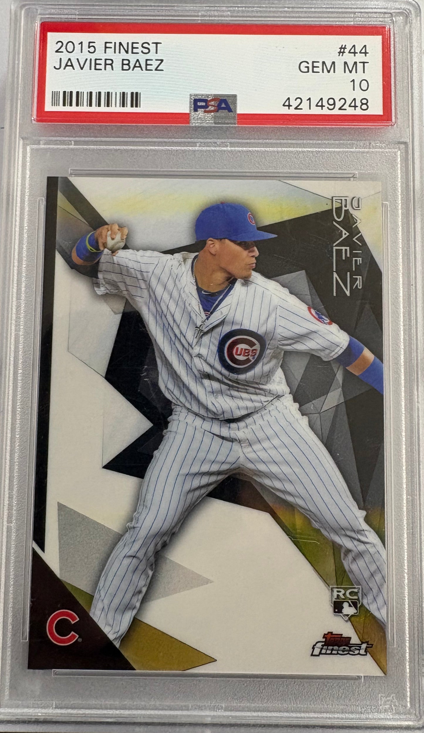 2015 Finest Javier Baez PSA 10 Rookie
