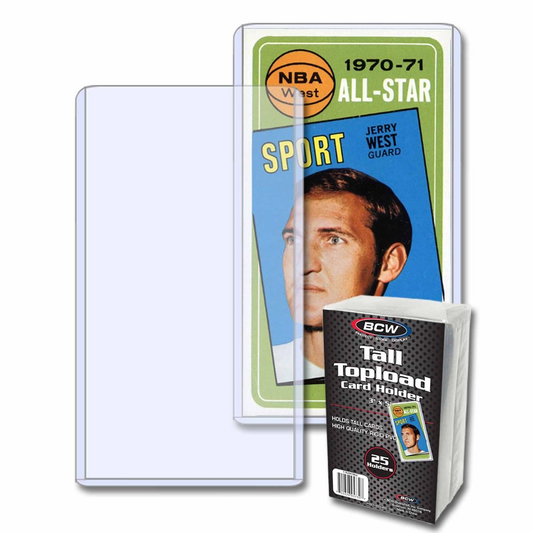 BCW Standard Size 3x5 Topload Card Holder - TALL
