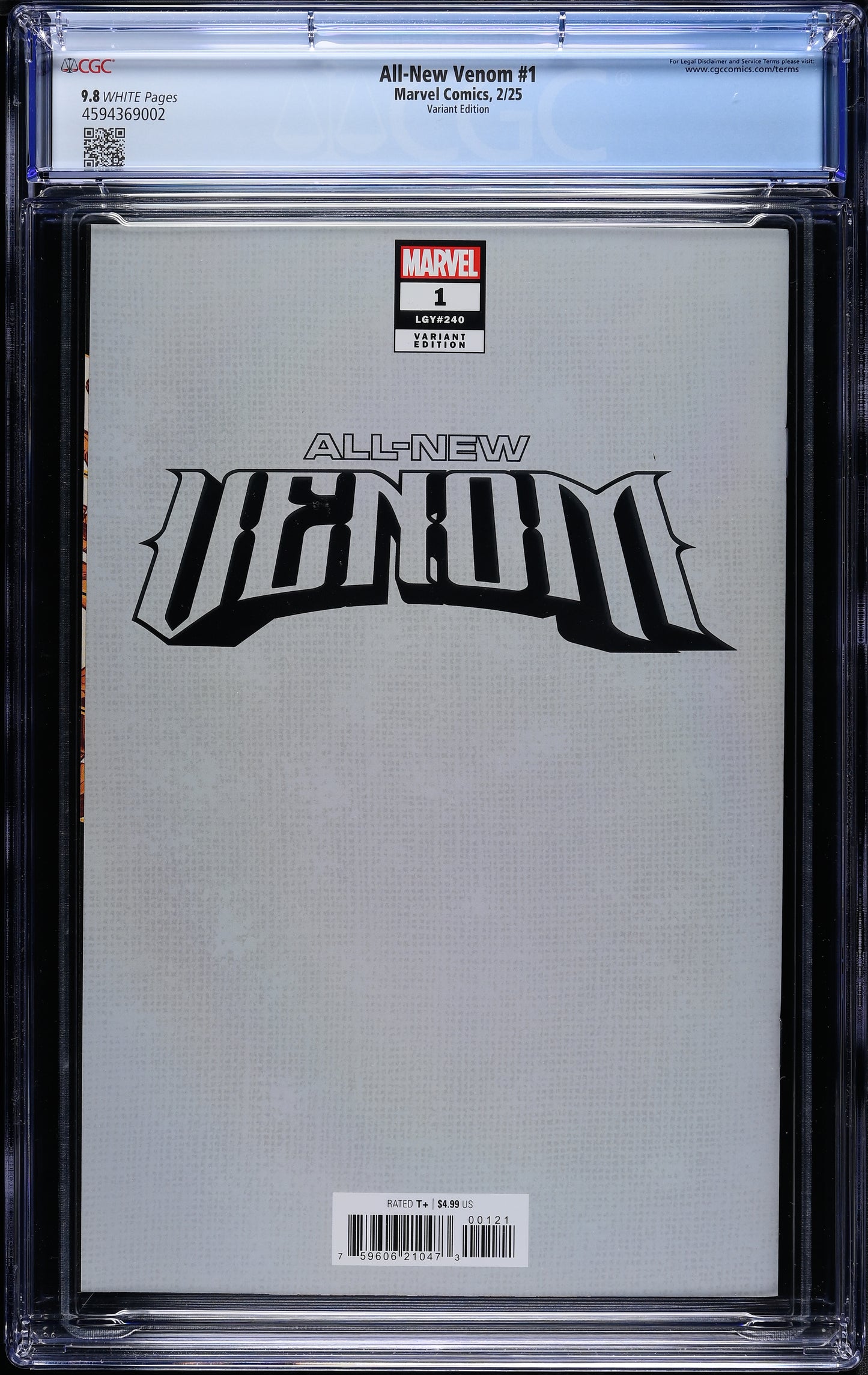 All-New Venom #1 Marvel Comics 2/25 CGC 9.8 Foil Variant