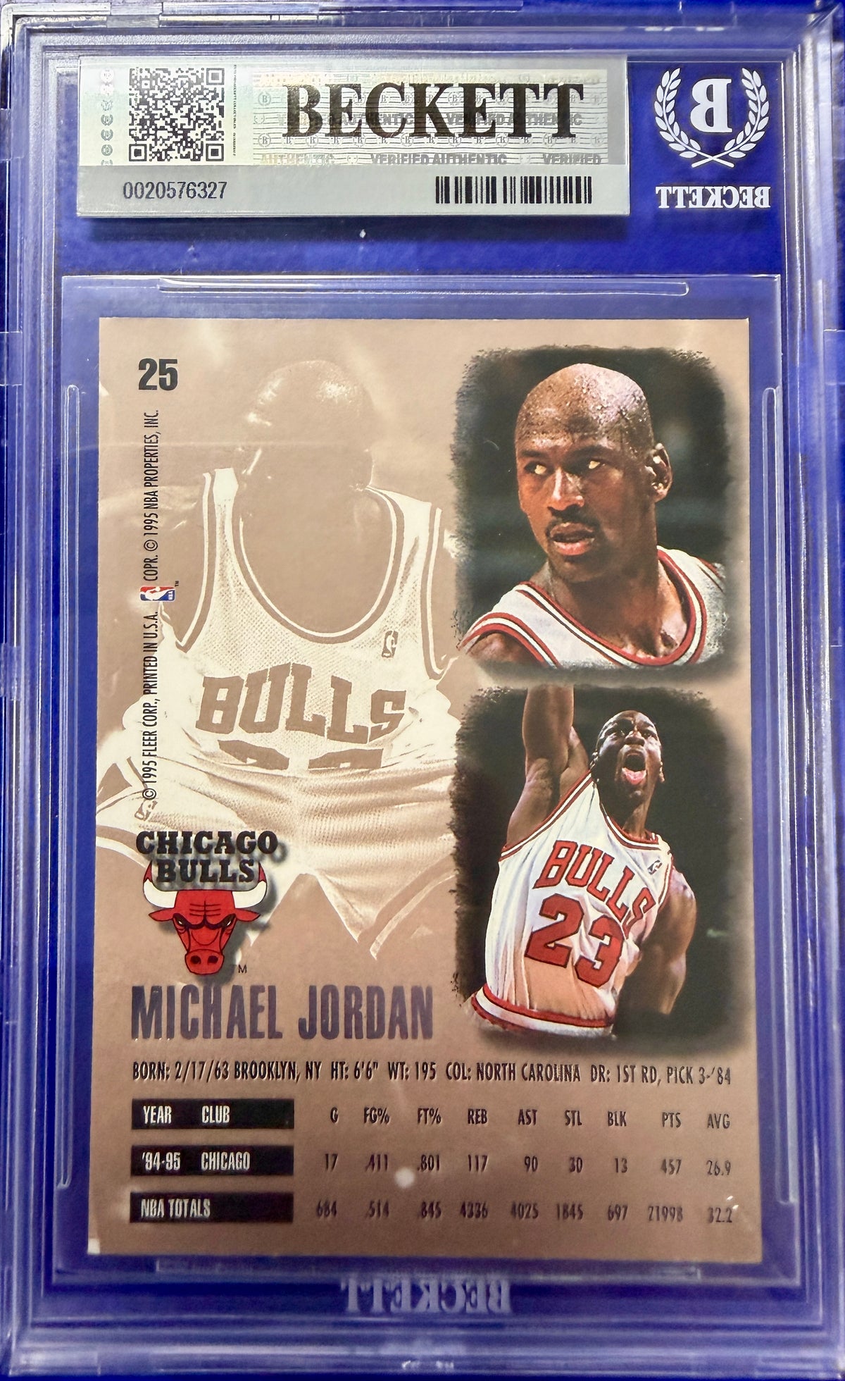 1995-96 Ultra #25 Michael Jordan