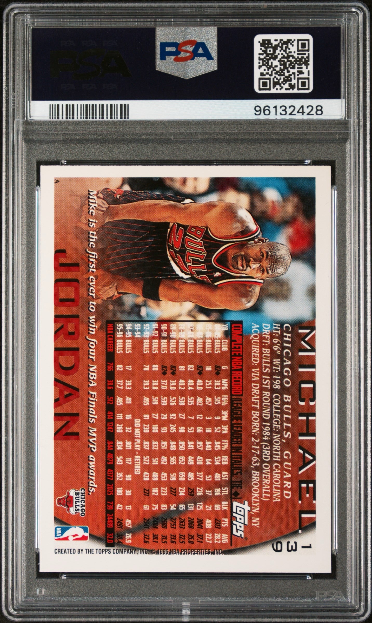 1996 Topps Michael Jordan PSA 9