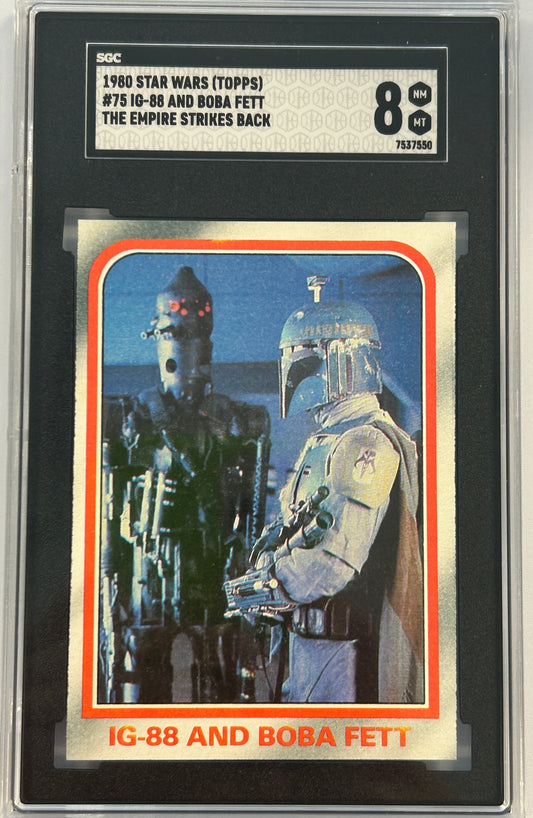 1980 Topps Star Wars Empire Strikes Back Bounty Hunter Boba Fett 75 SGC 8 NM-MT