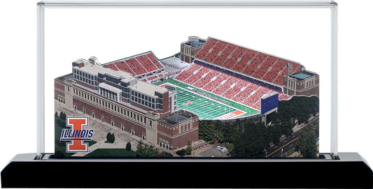 Illinois Fighting Illini - Memorial Stadium - NCAA Stadium Replica with LEDs
